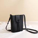 Women Soft Leather Solid Color Crossbody Mobile Phone Bag - Image 8