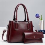 Wholesale Women Casual Simple Solid Color Large Capacity Handbag Set - Image 3