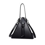 Women Fashion Solid Color Drawstring Triangle Handle Crossbody Bag - Image 8
