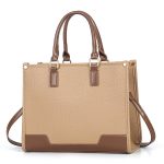 Wholesale Women Fashion Casual Color Block Large Capacity Handbag - Image 6