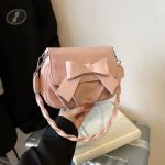 Wholesale Women Fashion Elegant Solid Color Pleated Bowknot Crossbody Bag - Image 8