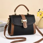 Wholesale Women Casual Retro Simple Color Block Handbag
