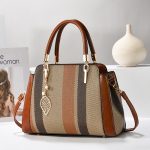 Wholesale Women Fashion Casual Simple Color Block Handbag - Image 5