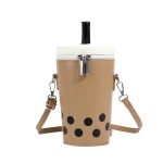 Wholesale Women Simple Creative Milk Tea Style Zipper Crossbody Bag - Image 6