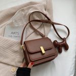 Women Fashion Simple Solid Color Small Square Crossbody Bag - Image 5