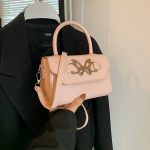 Wholesale Women Fashion Solid Color Butterfly Buckle Square Crossbody Bag - Image 8
