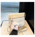 Wholesale Women Fashion Cute Lamb Fur Plush Pendant Crossbody Bag - Image 7