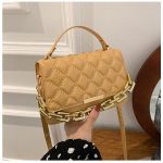 Wholesale Women Fashion Solid Color Rhombus Messenger Bag - Image 14