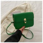 Wholesale Simple Solid Color Lock Square Crossbody Bag - Image 8