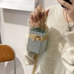 Wholesale Women Fashion Mini Rhinestone Decorative Buckle Design Square Crossbody Bag - Image 5