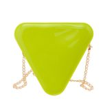 Women Fashion Creative PVC Triangle Chain Mini Crossbody Jelly Bag - Image 7