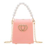 Wholesale Women Fashionable Heart-Shaped Square Pearl Chain Crossbody Bag - Image 7