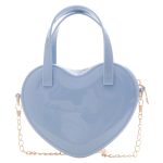 Wholesale Women Summer Fashion Jelly Color Heart Mini Chain Crossbody Bag - Image 8