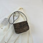 Women Fashion Solid Color Pattern Hollow Square Flap Cross Body Bag - Image 8