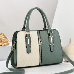 Wholesale Women Fashion Colorblock Large Capacity Zipper Handbag - Image 4