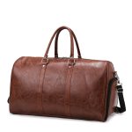 Wholesale Men Leisure Sports Business Vintage Large Capacity PU Duffle Bag - Image 8