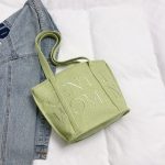 Wholesale Women Fashion Casual Solid Color Letter Embroidery Large Capacity Linen Jute Bags - Image 8