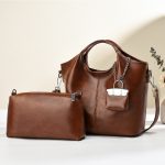 Wholesale Women Fashion Casual Solid Color Cowhide Pattern Large Capacity Handbag - Image 4