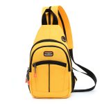 Wholesale Casual Color Blocking Men Women Zipper Outdoor Travel Chest Bag Backpack - Image 7