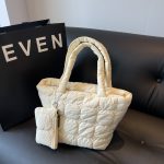 Wholesale Women Fashion Casual Solid Color Space Cotton Tote Bag - Image 8