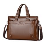 Wholesale Men'S Fashion Casual Soft Leather Portable Shoulder Handbag Briefcases Bags - Image 8