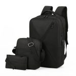 Wholesale 3 In 1 Casual Design Color Blocking Canvas Backpack - Image 7