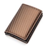Men'S Fashion Solid Color Rfid Multi-Card Ultra-Thin Carbon Fiber Card Holder Wallet - Image 7