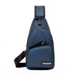 Men Casual Commuter Zipper Oxford Chest Bag - Image 8