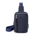 Men Casual Sports Commuter Solid Color Waist Chest Mini Bag - Image 8