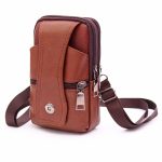 Genuine Leather Multifunctional Belt Mobile Phone Waist Bag - Image 8