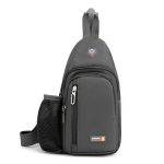 Wholesale Travel Sports Men Casual Zipper Design Solid Color Large Capacity Waist Shoulder Bag - Image 8