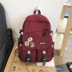 Wholesale Neutral Casual Design Solid Color Canvas Large Capacity Backpack - Image 7