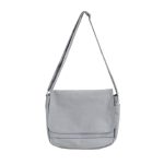 Wholesale Unisex Basic Flap Design Solid Color Large Capacity Canvas Crossbody Bag - Image 7
