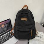 Wholesale Canvas Neutral Casual Design Solid Color Large Capacity Backpack - Image 8