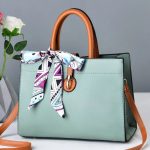Women Fashion Solid Color Ribbon Large Capacity Handbag - Image 5