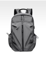 Wholesale Men Casual Zipper Design Solid Color Large Capacity Backpack - Image 8