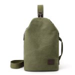 Men Leisure Sports Commuter Canvas Chest Bag - Image 8