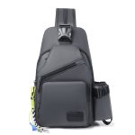 Wholesale Men Casual Sports Solid Color Chest Bag - Image 8