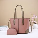 Wholesale Women Fashion Casual Bag Contrast Color Large Capacity Handbag Set - Image 2