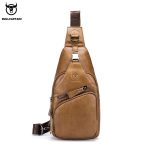 Wholesale Men Vintage Zipper Design Multi-pocket Business Leather Chest Bag - Image 8