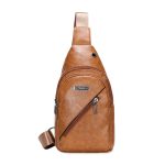 Wholesale Men Casual Commuter Zipper PU Chest Bag - Image 8