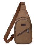 Wholesale Men Fashion Casual Commuter Canvas Chest Bag - Image 8