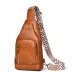 Wholesale Men Casual Vintage Commuter Zipper PU Chest Bag - Image 9