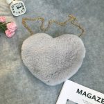 Wholesale Women Fashion Valentine'S Day Heart Peach Heart Plush Chain Bag - Image 17
