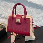 Women Fashion Retro Splicing Plush Handbag - Image 7