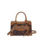Wholesale Women Fashion Casual Simple Square Leopard Zipper Handbag - Image 7