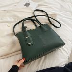 Women Fashion Casual Solid Color Large Capacity Handbag - Image 6