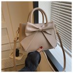 Women Fashion Casual Solid Color Bowknot Square Handbag - Image 7