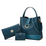Wholesale Women Fashion Simple Large Capacity Handbag Bag Three-Piece Set - Image 7