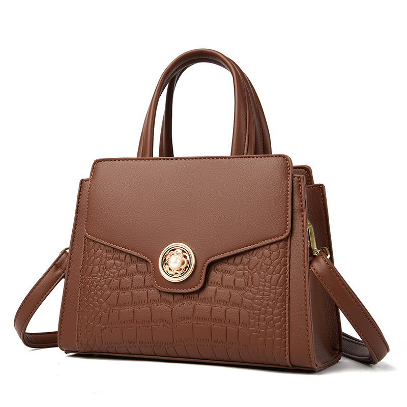 color_2-249 Wholesale Women Casual Simple Solid Color Large Capacity Handbag - Image 1